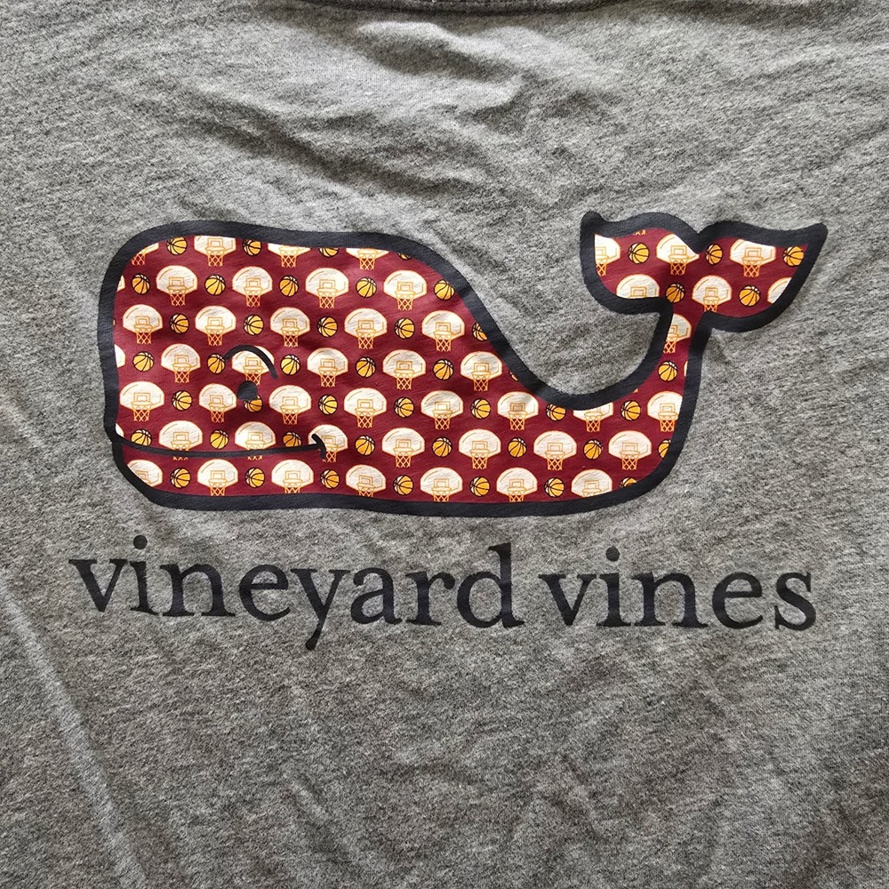 Vineyard Vines Kids XL Gray Basketball Whale Long Sleeve T Shirt Top‎ - Picture 8 of 10